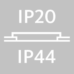 IP-rating in recessed mounting.
