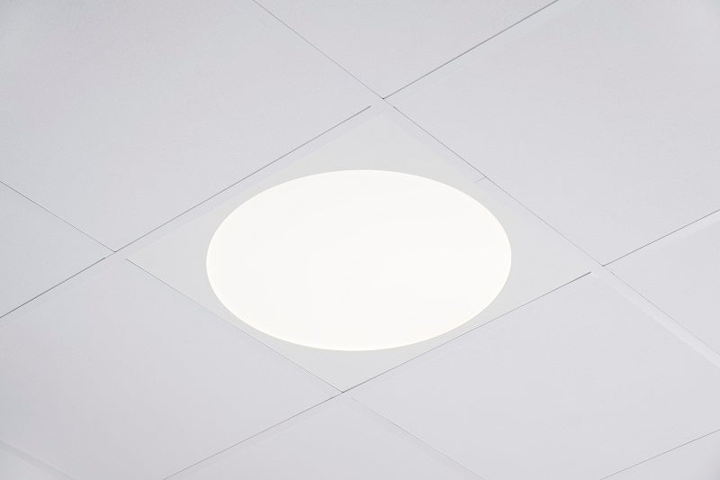 Frame Round Light Opening 595x595 Sensor RAL9016 RAL9016 Glans 30