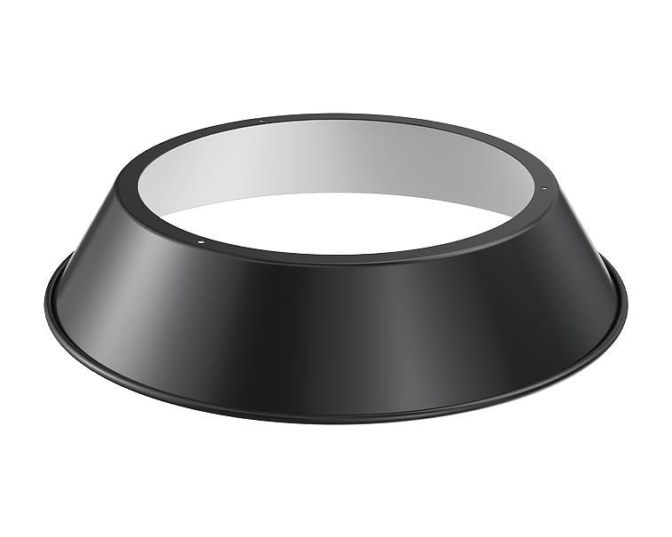 Aluminiumsreflektor svart 90° 200W